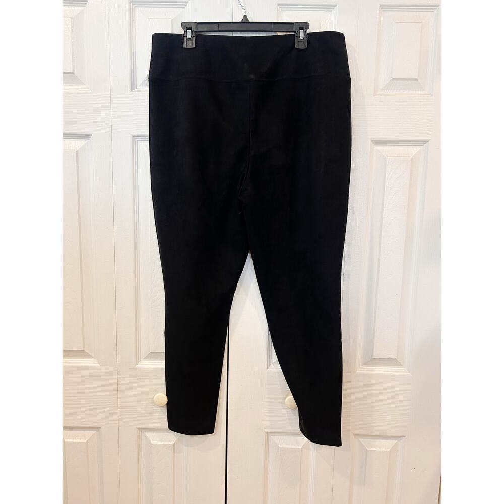 Soft Surroundings Faux Suede Pull-On Leggings Black Size XL - Picture 3 of 6